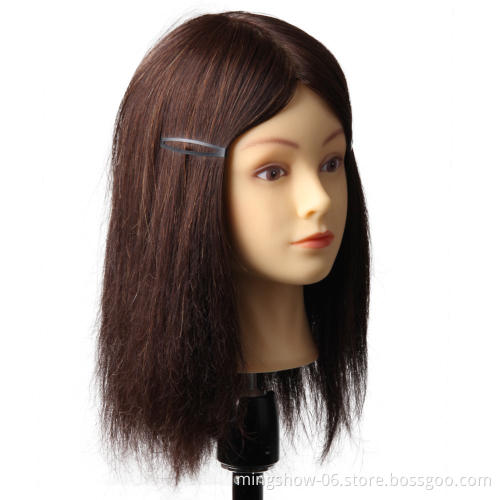 Cheap training head mannequin head with 100% human hair for training